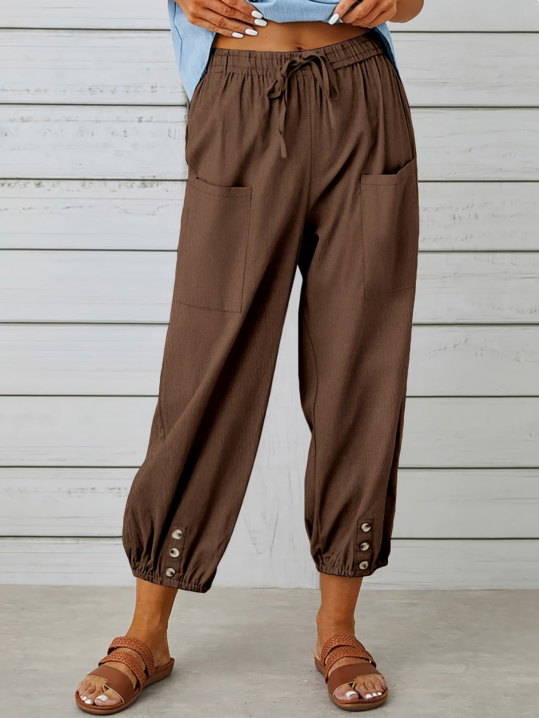 Wide Leg Capri Pants