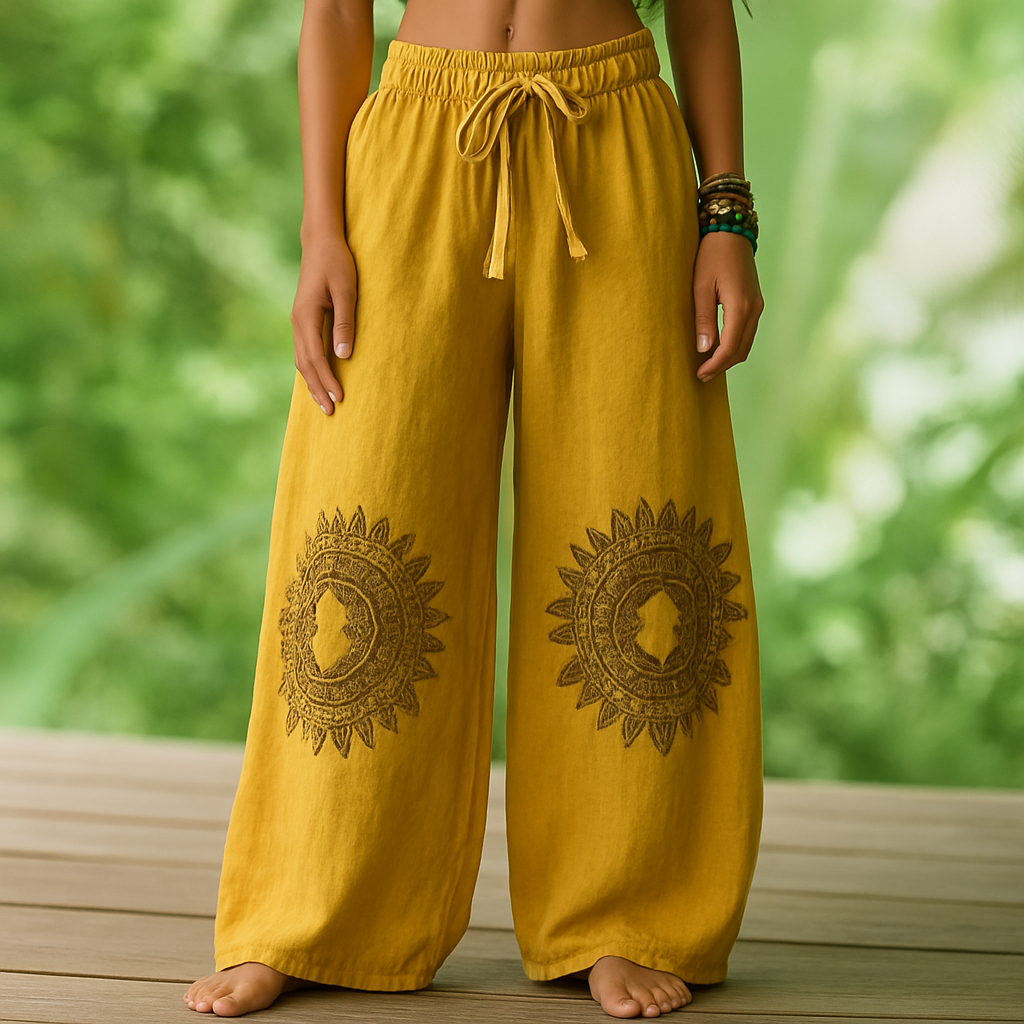 Gladys – Comfortable Yoga Pants in Bohemian Style