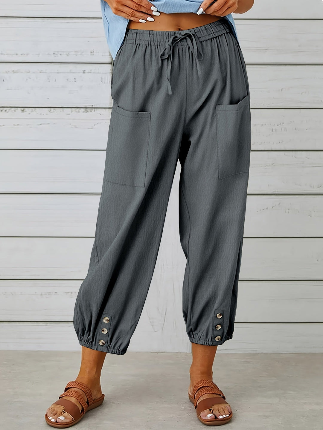 Wide Leg Capri Pants